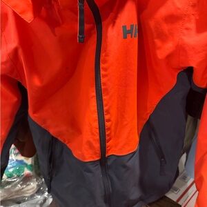 Helly Hansen Kids' Bright Red and Dark Gray Raincoat